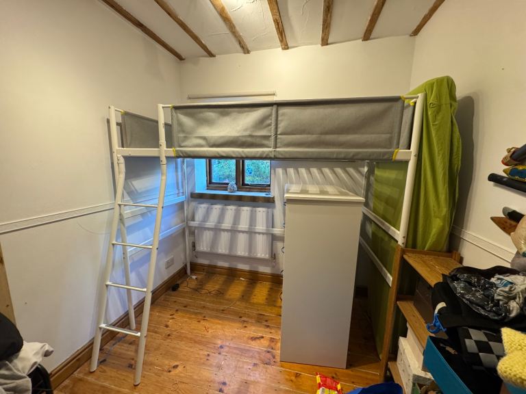 Loft Bed - Vitval Ikea - white with grey 