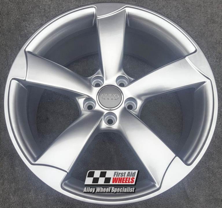 R449S SWAP for Ours AUDI A5 8T S5 4X 19'' GENUINE ROTOR BRIGHT SILVER ALLOY WHEELS