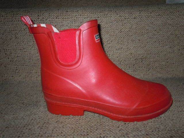 TOWN COUNTRY RED ANKLE WELLINGTON BOOTS SIZE 6UK
