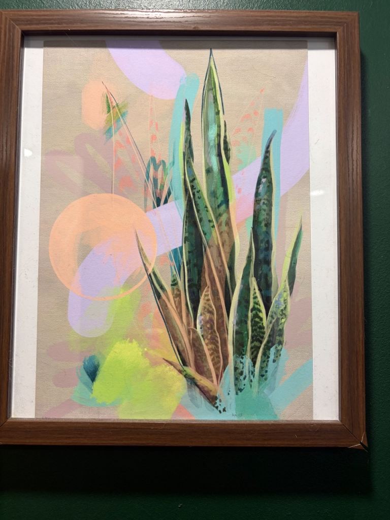 Framed Botanical Wall Art - Snake Plant Design