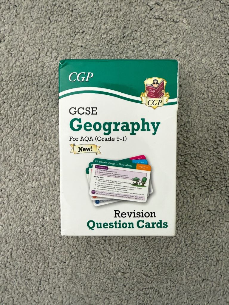 GCSE AQA Geography CGP Revision Flashcards