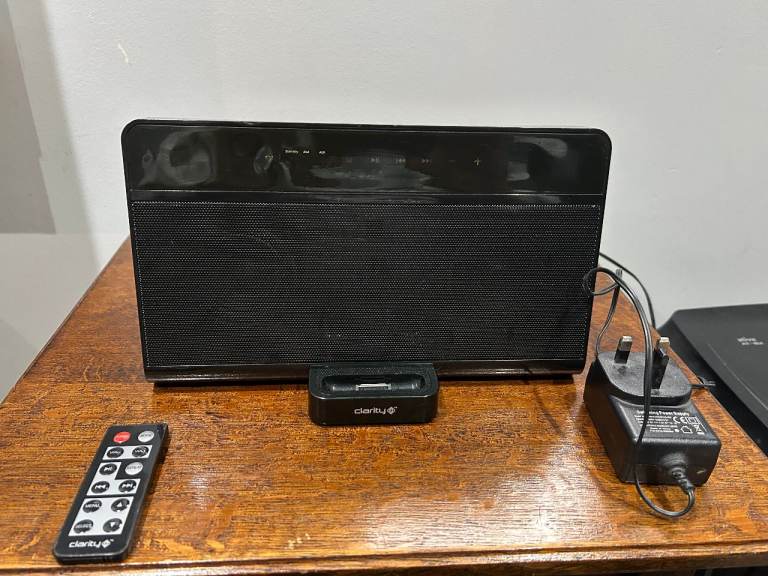 Clarity CSPK 19i Portable Speaker - iPod & AUX - With Remote - Working