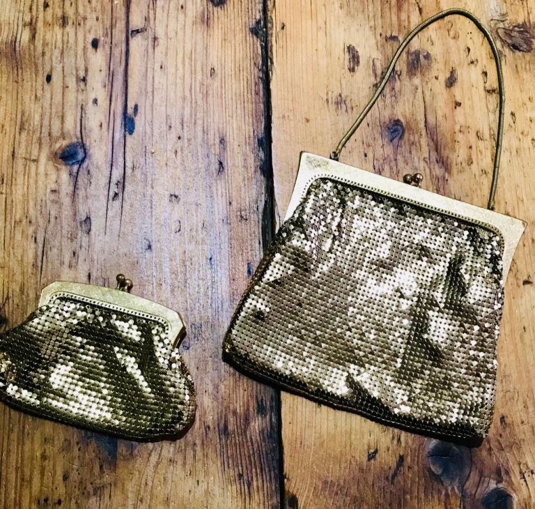 Gold colour sequined purses