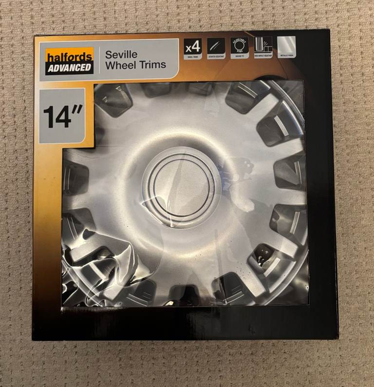 3 Halfords 14" Seville Wheel Trims