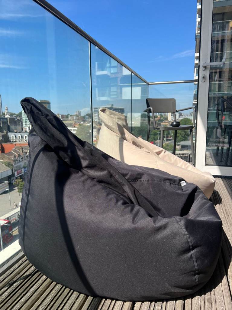 2 x Indoor/Outdoor High Back Bean Bags - Water Resistant ☀️