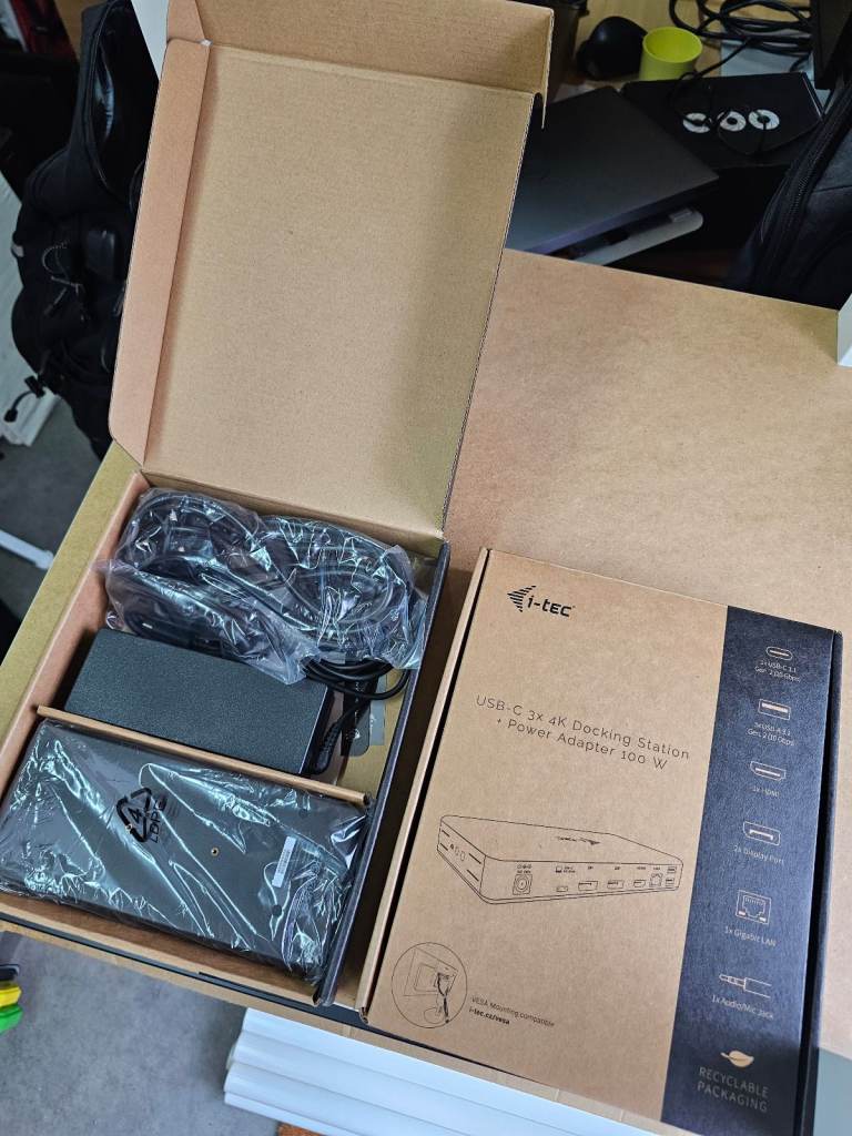 i-tec USB-C 3x 4K Docking Station + Power Adapter 100W