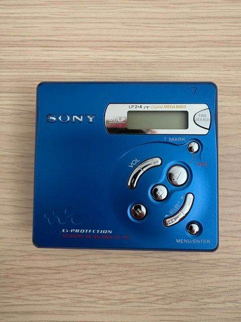 Sony MiniDisc Player - Blue, Good Condition