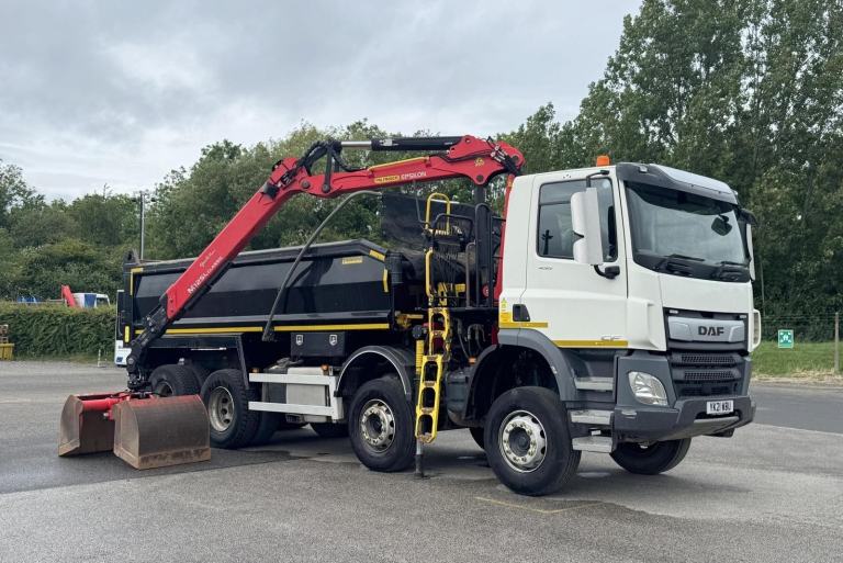 2021 21 plate Euro 6 DAF CF450 8X4 32t Tipper Grab