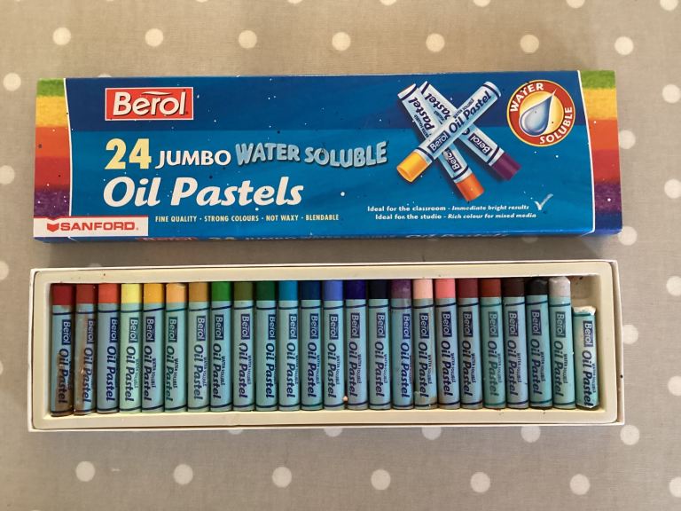 image for Berol 24 Jumbo Water Soluble Oil Pastels (1 stick slightly used)!
