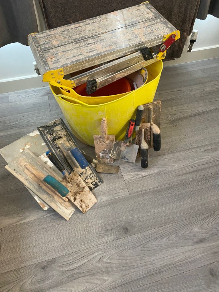 Job Lot of Plastering and Tiling Tools – Fair Condition