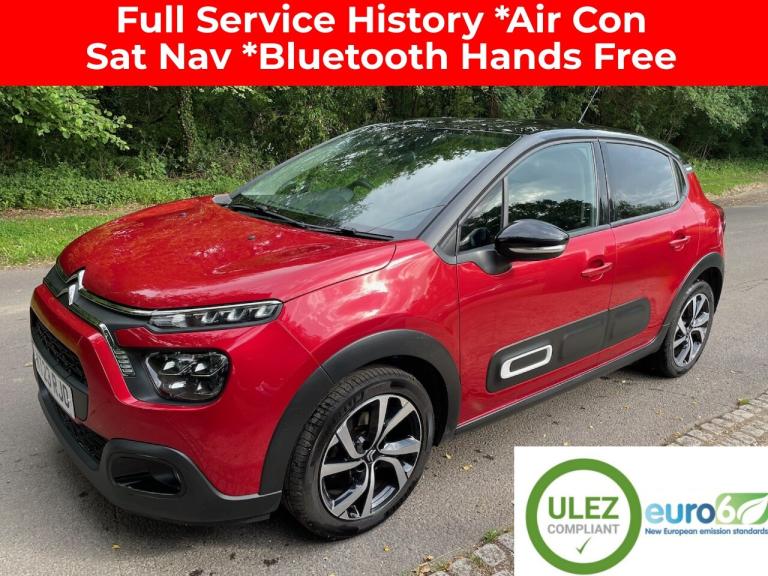2023 Citroen C3 1.2PureTech 110 Shine Plus 5 Door Hatchback In Red HATCHBACK Petrol Manual