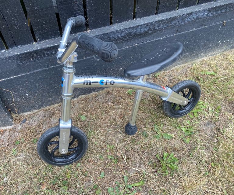 Micro Balance Bike – Silver, Good Condition