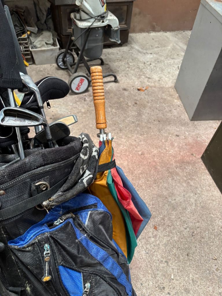 MacGregor Golf Bag with Clubs and Umbrella – Fair Condition