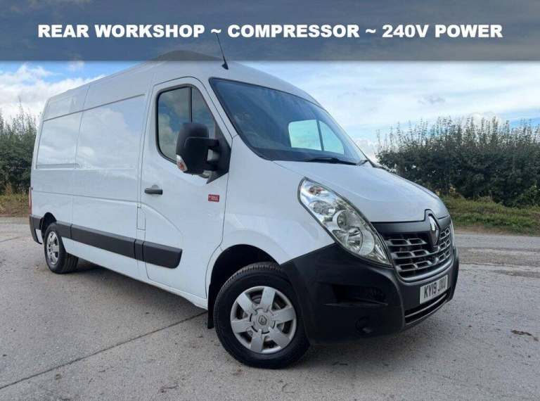2019 19 RENAULT TRUCKS MASTER 2.3L 129 BHP WORKSHOP VAN  COMPRESSOR  240V POWE