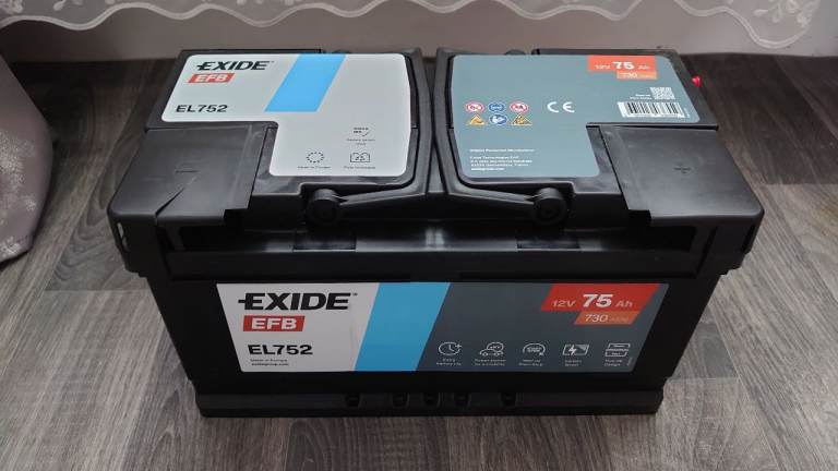 75Ah 730A EXIDE EFB BATTERY
