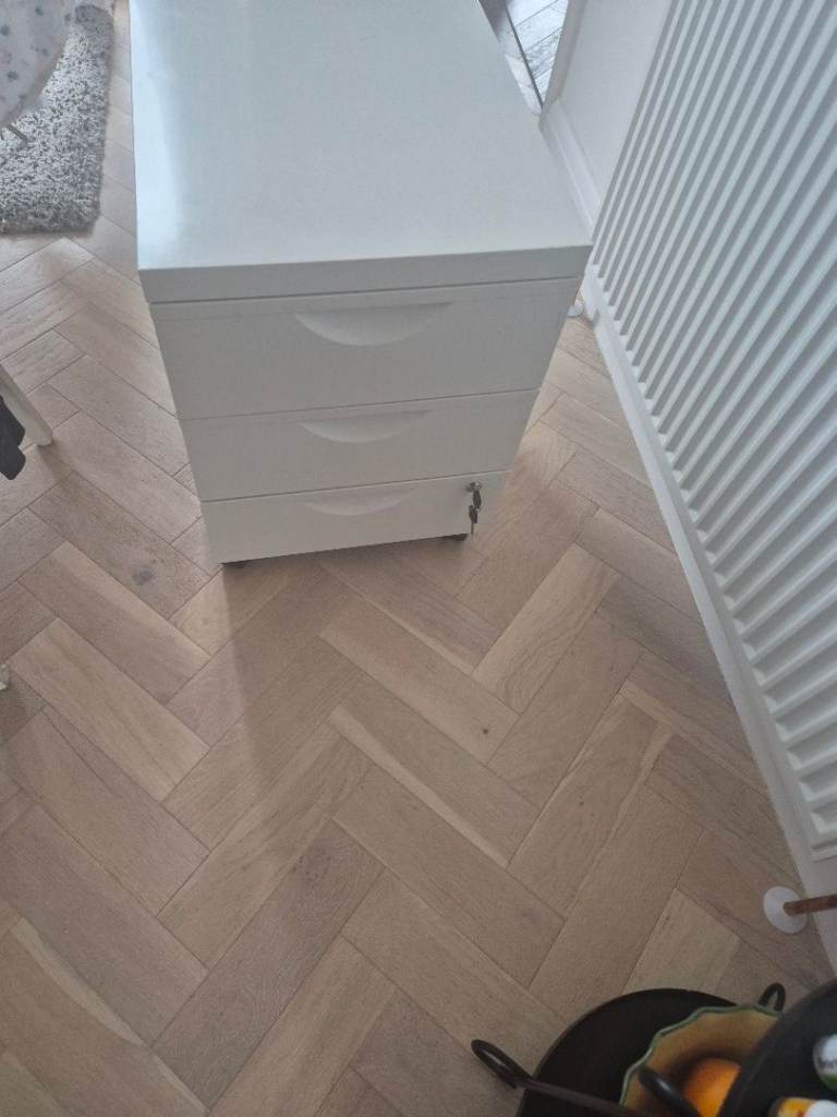 White metal drawer