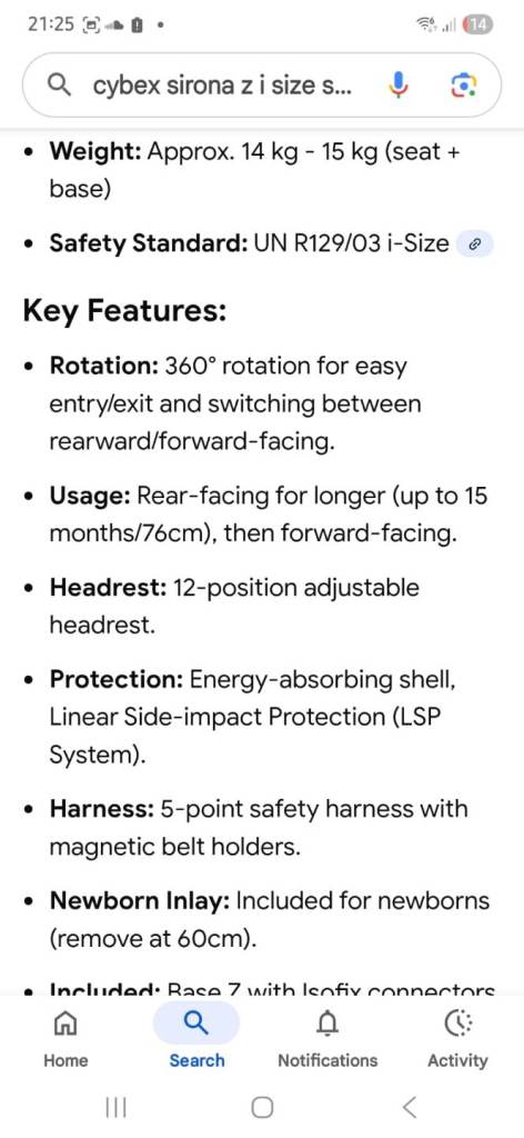 Cybex car seats and 360 isofix bases