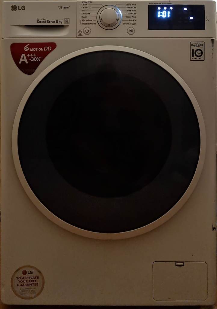 8kg LG direct inverter technology washing machine