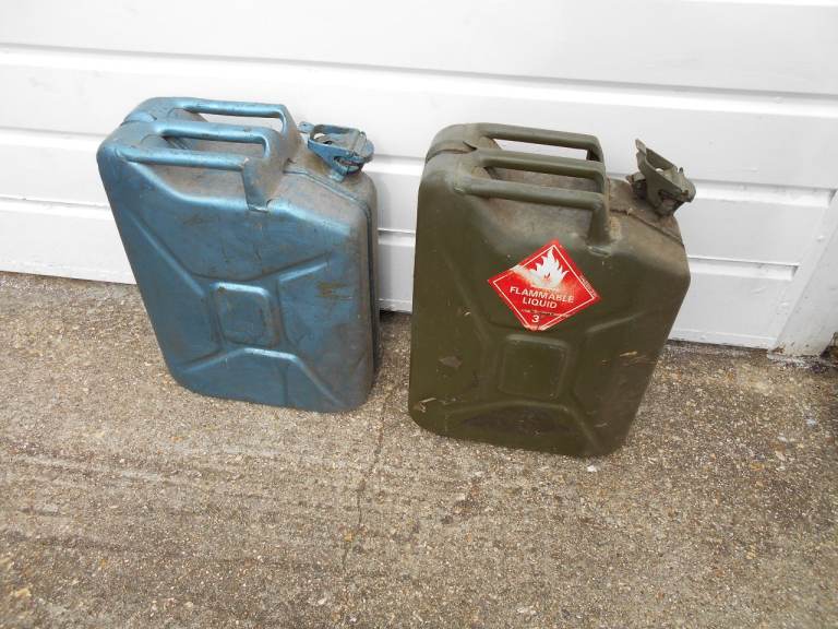 Two 20 litre fuel cans  