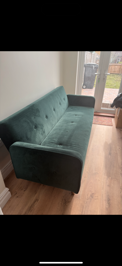 Green sofa bed 
