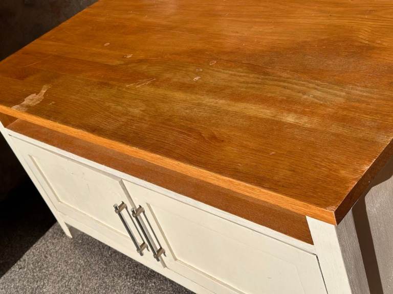 Solid Wood TV Unit / Console with Storage & Cable Management