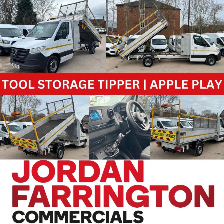 2021 MERCEDES BENZ SPRINTER 315 RWD L3 ALLOY BODY SINGLE CAB TOOL POD TIPPER