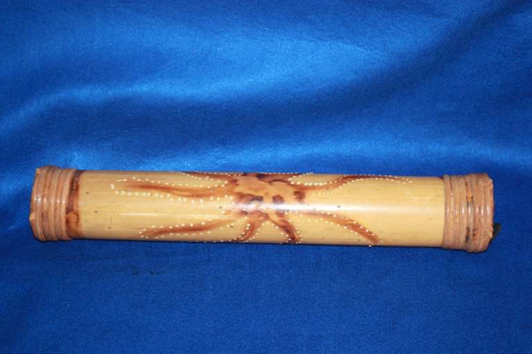 Bamboo Rain Stick / Shaker ~ Octopus Theme ~ 410mm Long ~ £30 ono