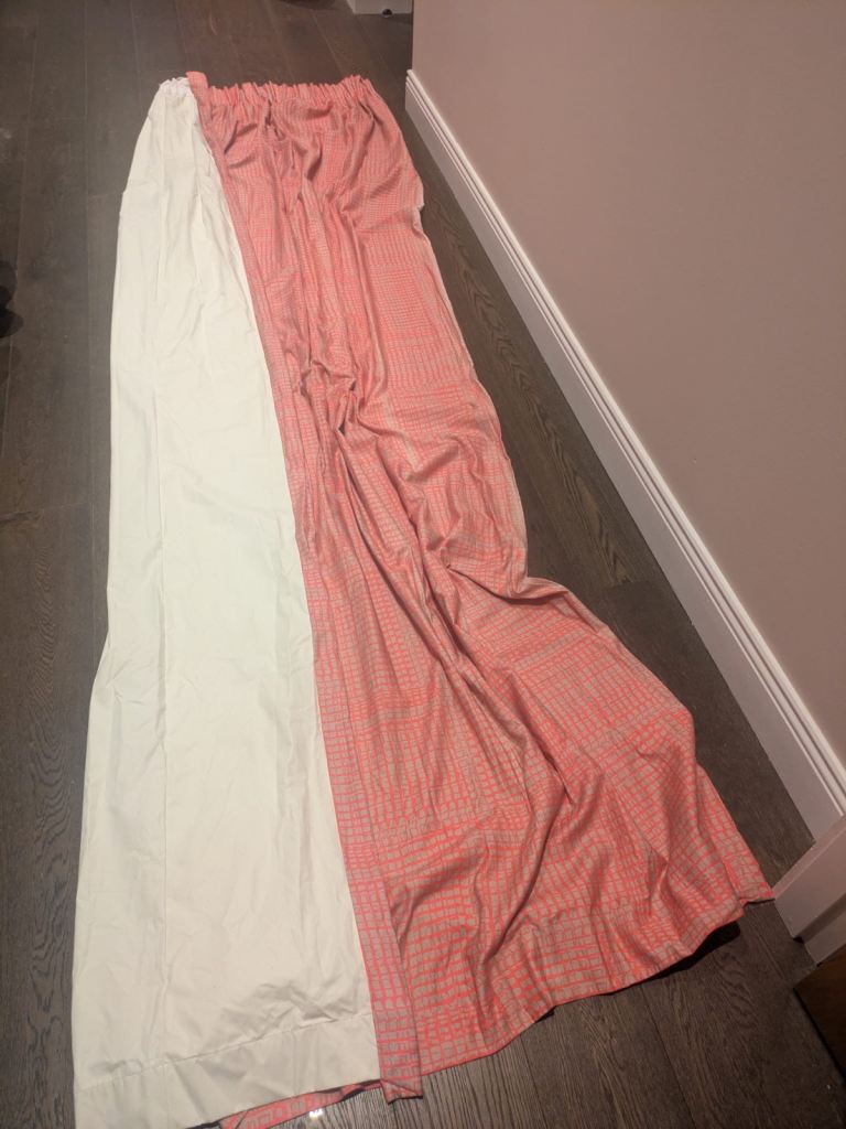 4x extra long lined curtains