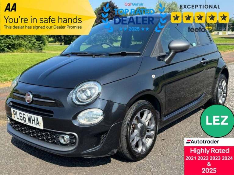 2016 Fiat 500 1.2 S Hatchback 3dr Petrol Manual Euro 6 (s/s) (69 bhp) Hatchback Petrol Manual