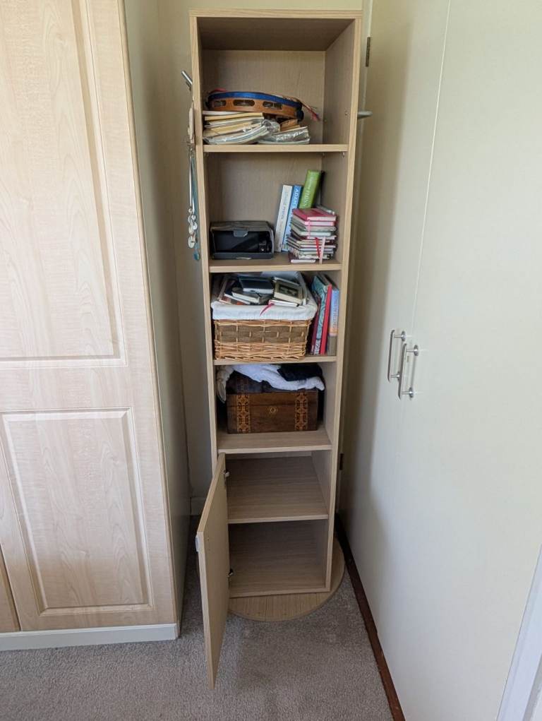 Swivelling shelf unit and mirror FREE