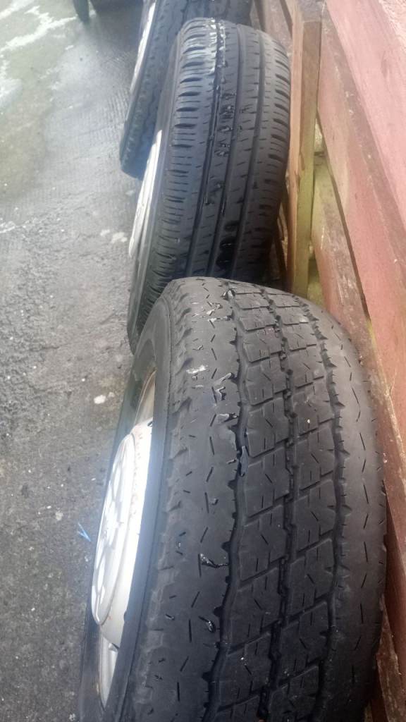 15" steel wheels with  tyre's 