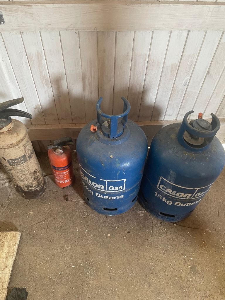 Varios gas bottles