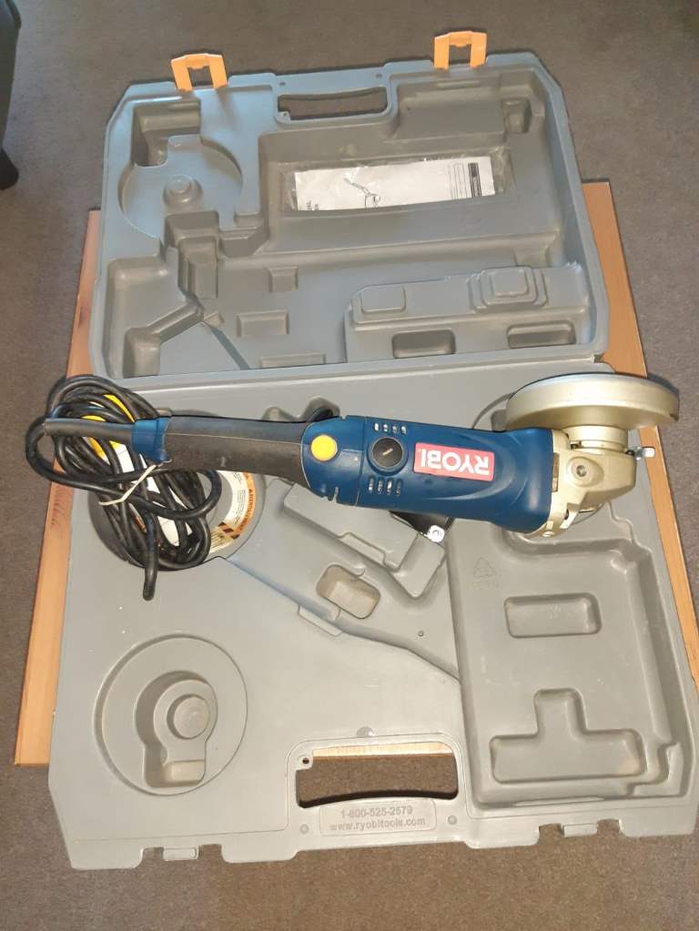 Ryobi Corded 120v Angle Grinder Boxed in Good Working Order. London Nw10