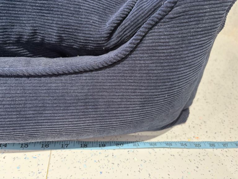 Navy cord pet bed