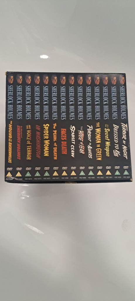 Rare Basil Rathbone Sherlock Holmes Dvd Box Set
