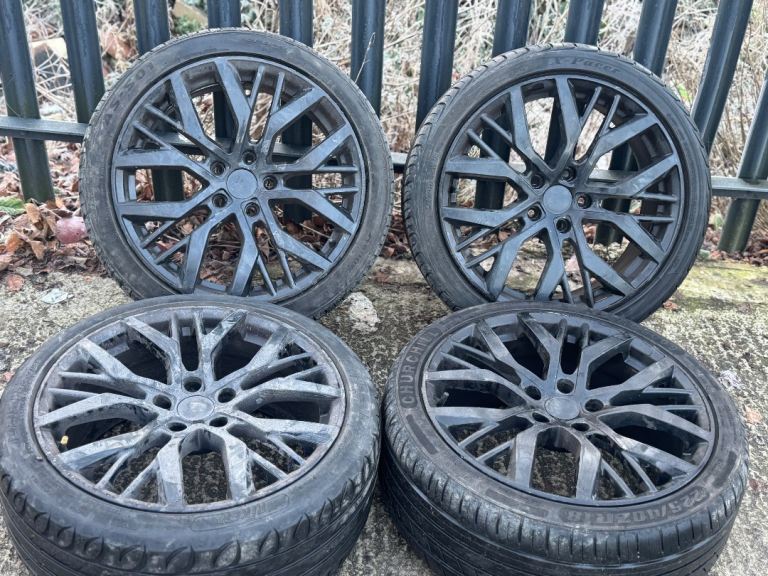 18” inch x4 Vw Santiago’s alloys wheels 5x112 golf caddy Audi a3 black touran 