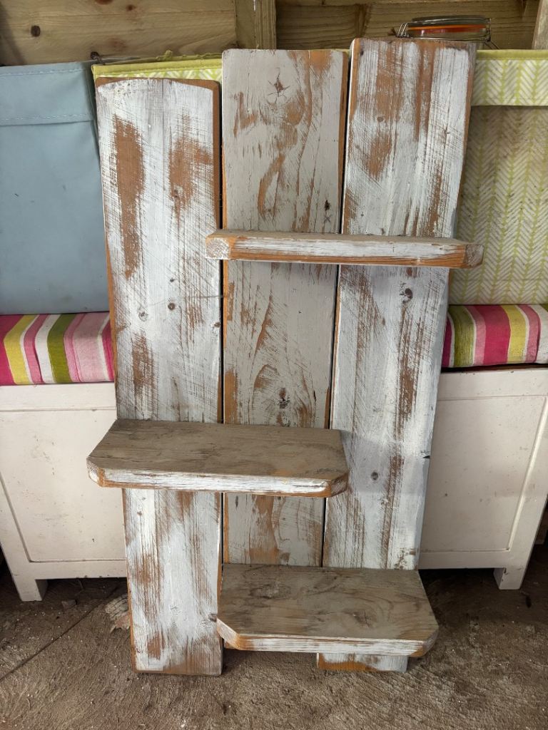 Shabby chic rustic wall shelf 