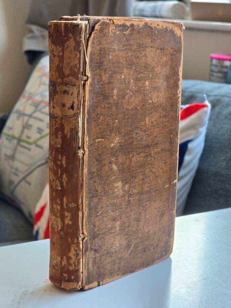 Antique 1796 AD A Walk in and about Canterbury Leatherbound Book with Map Old English Travel Book 