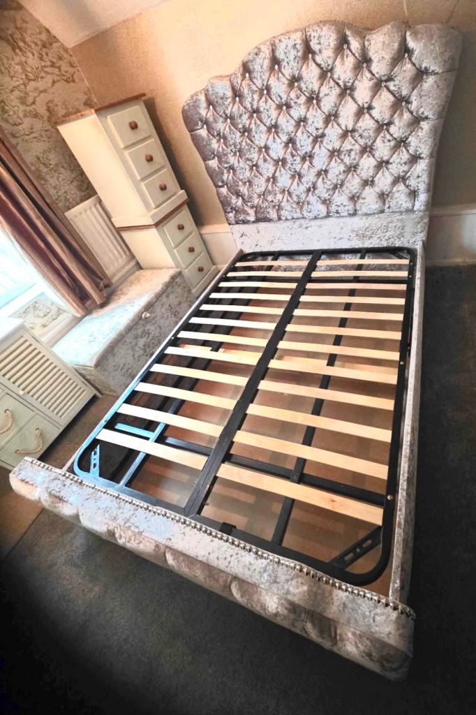 Double Ottoman bed with Mattress + Ottoman Storage ( Available )