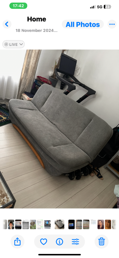 image for Solid double sofa bed 