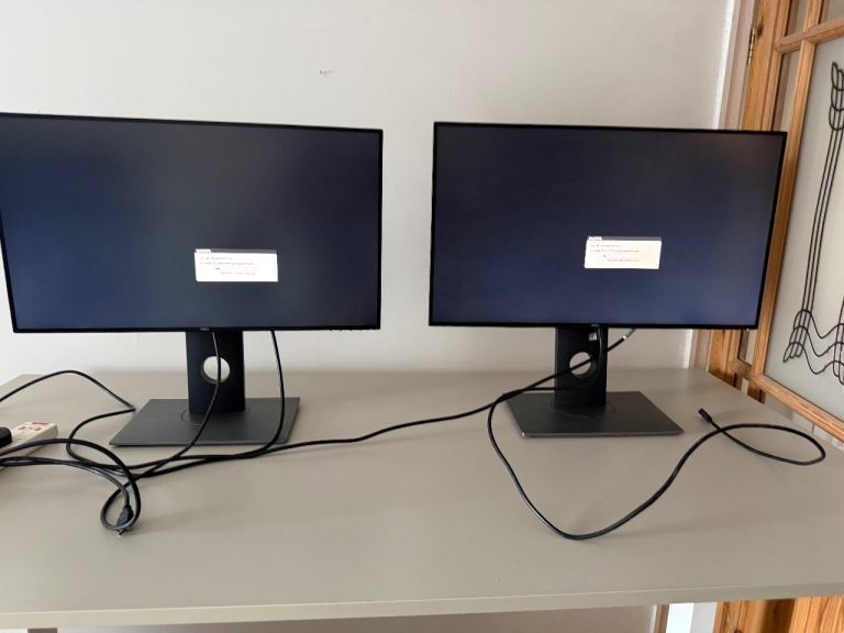 Pair of Dell U2717D Flat Panel Monitors – Good Condition