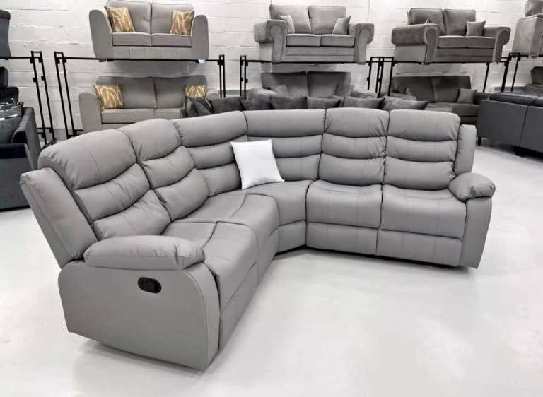 🔥 Modern Roma Recliner Corner Sofa & 3+2 Seater – Real Leather Deal