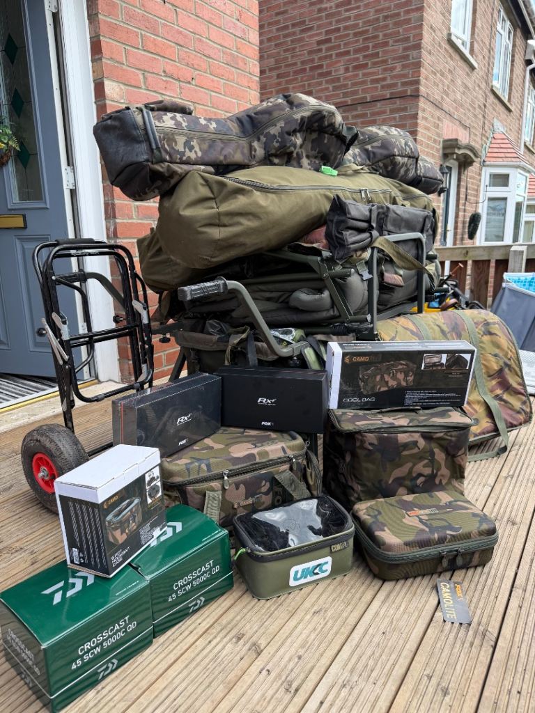 Full carp fishing set up, various top brands 