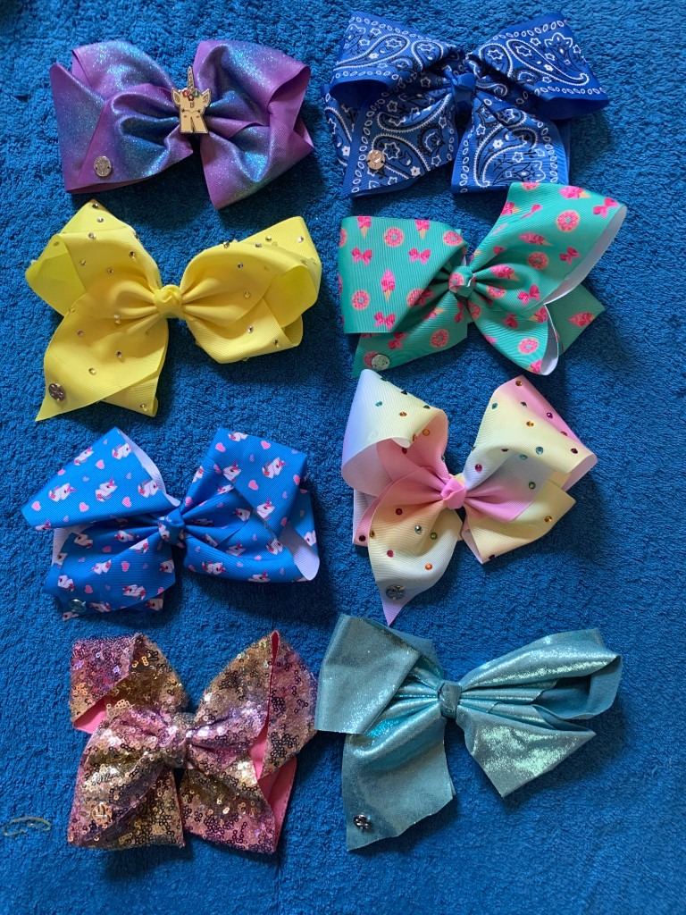 8 x Large Jo Jo Siwa Hair Bow Clips IP1