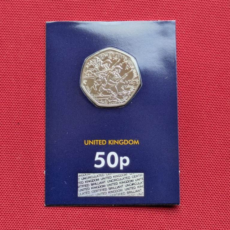 ♥NEW♥ 50p 2024 - D-Day Landing Beaches UNCIRCULATED Fifty Pence coin