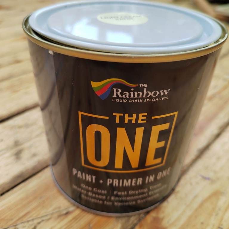 The Rainbow 'The One' Paint + Primer in Light Cream Satin