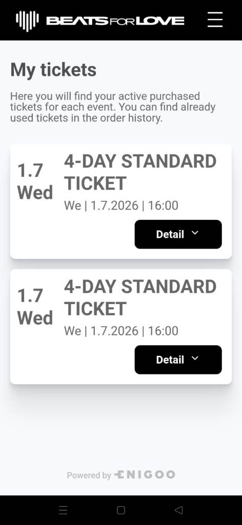 2 Tickets for Beats for Love 