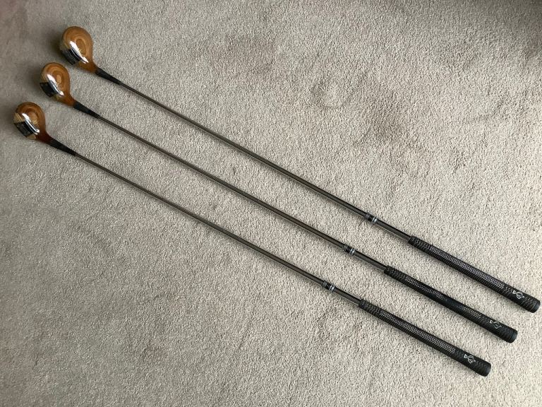 3 X Rare and Stunning Vintage Mac Gregor/Jack Nicklaus “Golden Master” Woods 1, 3, & 5