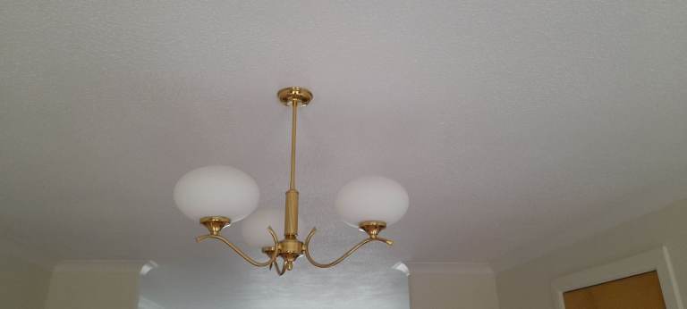 Centre light and 2 wall lights.