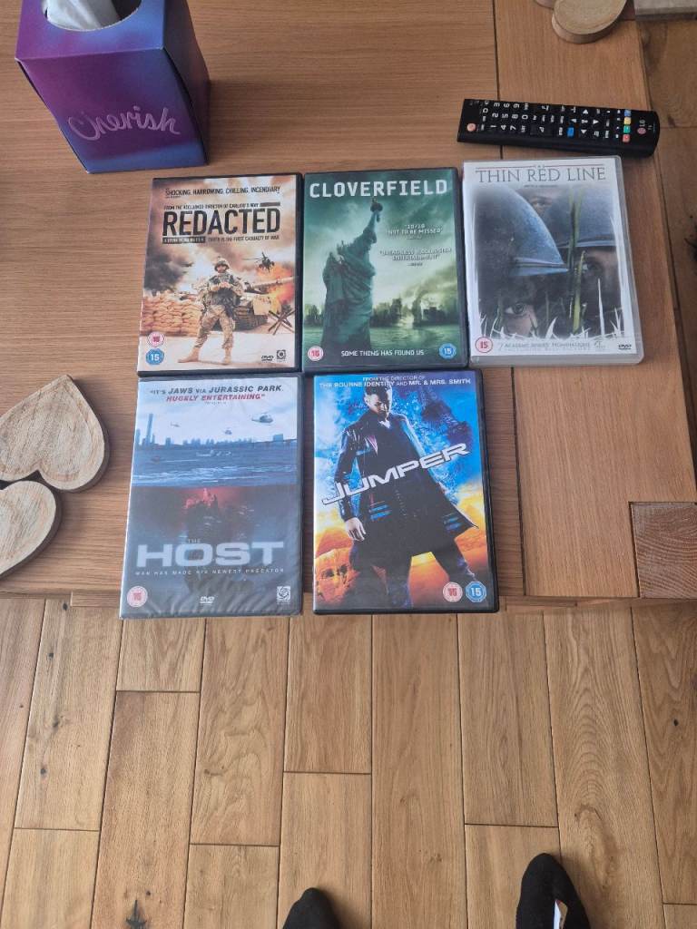 DVD Movie Bundle - Redacted, Cloverfield, Host, Jumper, Thin Red Line